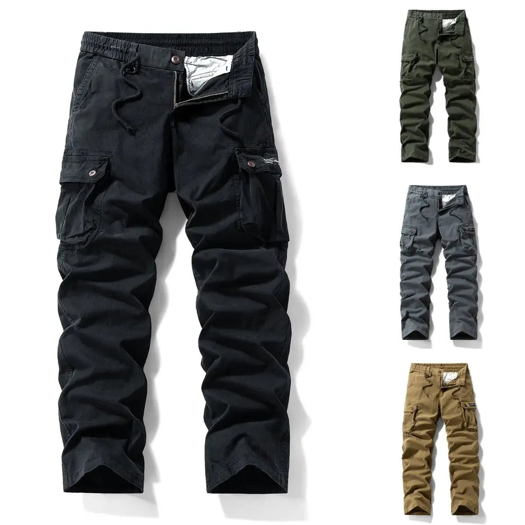 Vintage Washed Relaxed Tapered Work Pants for Men