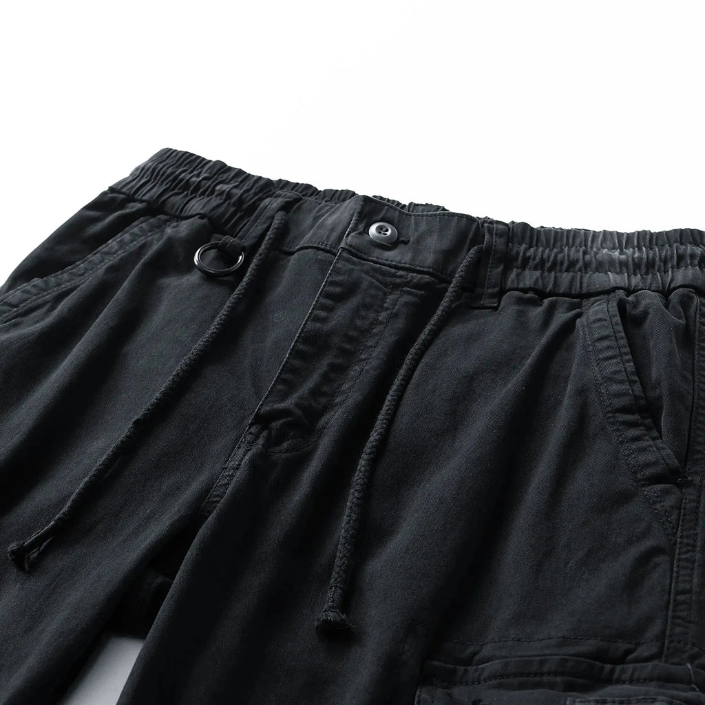 Vintage Washed Relaxed Tapered Work Pants for Men